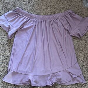 Purple Off-Shoulder Women Top